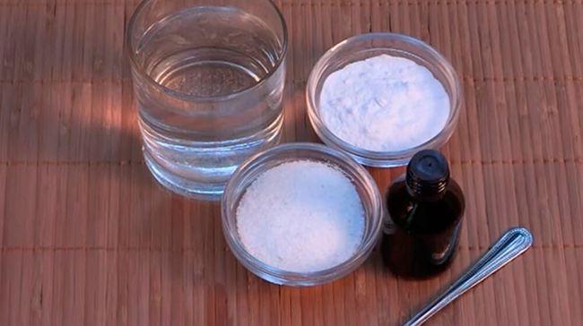 Йод, соль, сода для приготовления раствора от кашля