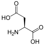 Формула D-аспарагиновой кислоты - d-aspartic amino acid