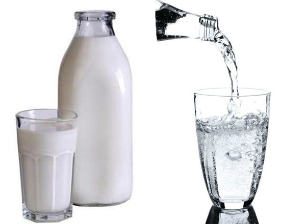 Молоко с минеральной водой при кашле